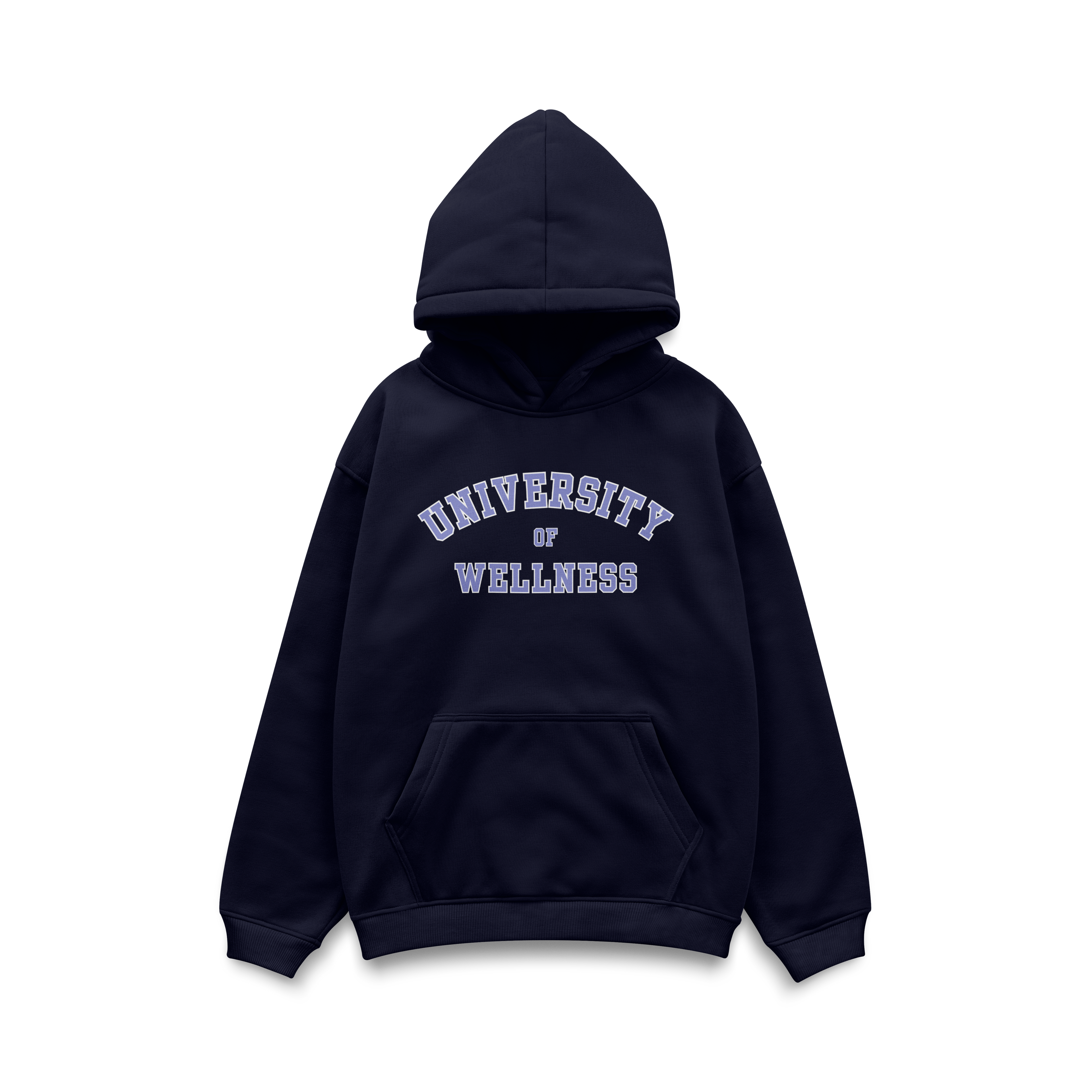 University of Wellness hoodie in soft pink – self care and mindfulness sweatshirt for women.